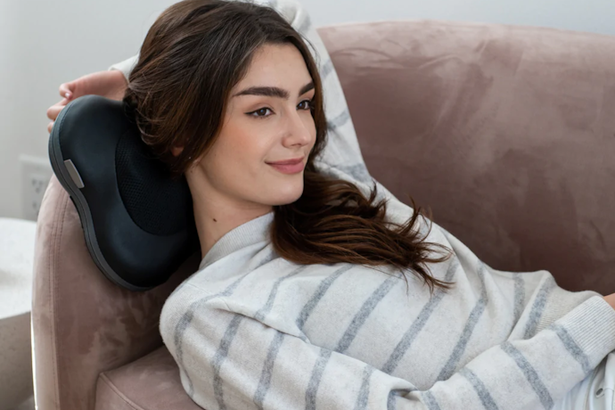 Cojín Almohada de Masaje Eléctrico Shiatsu Con Calor para Cuello Hombros Espalda Piernas Pies Alivio del Dolor Muscular